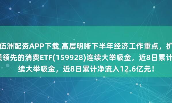 伍洲配资APP下载 高层明晰下半年经济工作重点，扩大内需在列！规模领先的消费ETF(159928)连续大举吸金，近8日累计净流入12.6亿元！